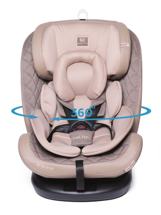 Автокресло Baby Care Shelter 0-36кг, IsoFix, поворотная база 360, Eco Beige / Sand Brown