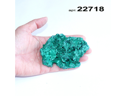 Малахит натуральный Плисовый (необработанный) Заир арт.22718: 160,7г - 89*65*35мм