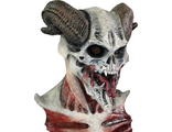 страшная маска, маска из латекса, латексная маска, рогатый дьявол, череп с рогами, монстр, ужасный