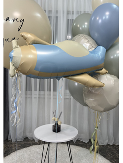 Набор шаров на годик с самолётиком