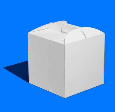 Коробка для торта б/о с/р (МГК, белая), 240*240*200мм