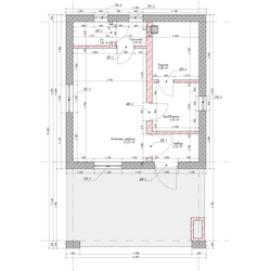 Одноэтажная баня с одной спальней 30м² (S98)