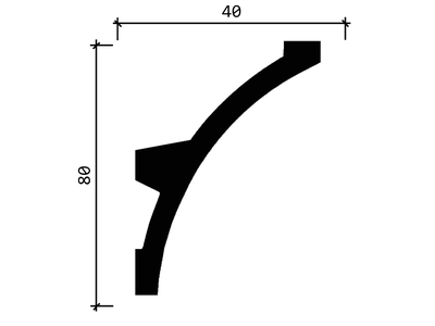 Карниз DD512 - 80*40*2000мм