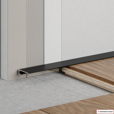 Микроплинтус Лайн Ликорн Чёрный С-05.25.3