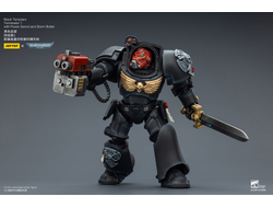 Терминатор Черных Храмовников (Warhammer 40K) - КОЛЛЕКЦИОННАЯ ФИГУРКА 1/18 Black Templars Terminator with Power Sword and Storm Bolter (JT03097) - JOYTOY