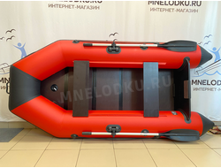 Моторная лодка Аква 2800 слань-книжка киль красный/черный сверху