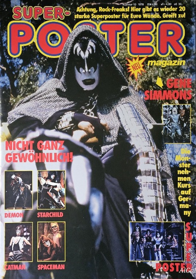 Kiss Super Poster Magazin Ace Frehley, Paul Stanley, Peter Criss, Gene Simmons Inside, Intpressshop