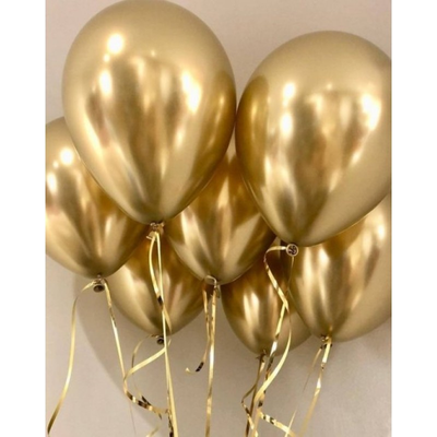 шар с гелием 12"/30 см "хром"
