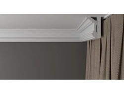 Потолочный плинтус DECOR-DIZAYN DD503, из дюрополимера, под покраску, ударопрочный, 2 метра