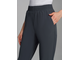 Спортивные  брюки женские 25SBJ-1385, из плащевки, темно-серый, черный