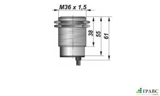 Индуктивный взрывозащищенный датчик SNI 50-12-D резьба М36х1,5