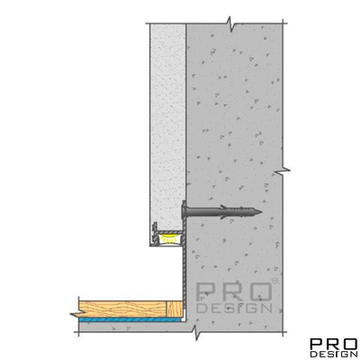 Теневой плинтус скрытого монтажа Pro Design 7209 Крашенный по RAL