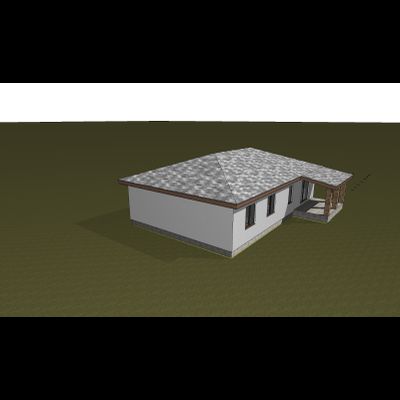 Одноэтажный дом с тремя спальнями 139.8 м² + терраса 16.1 м²(S36)
