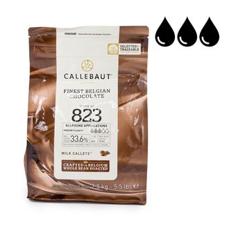 Шоколад Callebaut молочный 33,6% 2,5 кг (823-RT-U71)