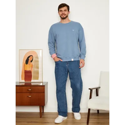 МУЖСКОЙ СВИТШОТ  ГОЛУБОЙ "ВДОХНОВЕНИЕ"