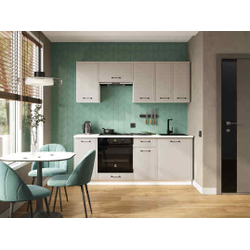 Кухня Индира 2.0: Белая Кухня в Стиле Лофт Дюна