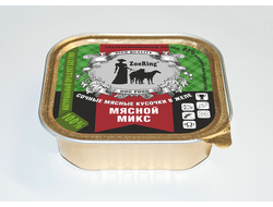 КОРМ ДЛЯ СОБАК ZOORING: КУСОЧКИ В ЖЕЛЕ МЯСНОЙ МИКС 100 гр