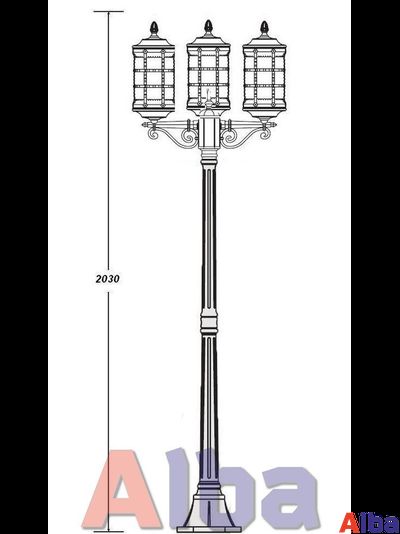 Barselona 81208 B bg Парковый светильник, h-203 см