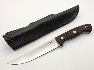 Нож Meat Master сталь N690 микарта красно-черная