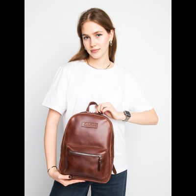 Женский кожаный рюкзак Anzolla cognac (арт. 3040-03)