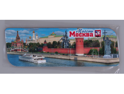 Гибкий сувенирный магнит 14х5 см. коллаж Набережная у Кремля  | оптовый интернет-магазин 2fru.ru