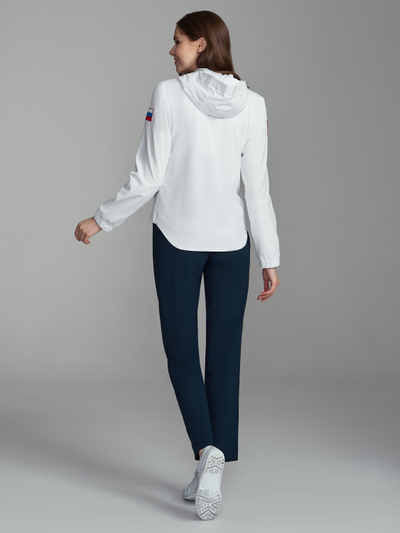 Женский спортивный костюм из плащевой ткани, 15SKJ-1383, белый