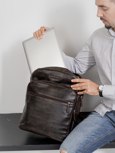 Кожаный рюкзак для ноутбука Monferrato brown (арт. 
3017-04)