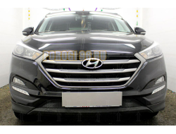 Защита радиатора Hyundai Tucson 2015-2018 black низ PREMIUM