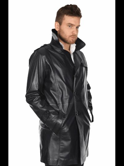 Кожаный плащ SHERLOCK