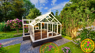 Английская теплица из алюминия и стекла ЕЛИЗАВЕТА L 5х4