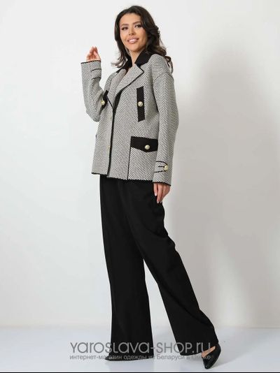 Удлиненный женский трикотажный жакет в сером цвете