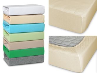 Простыня Cleo трикотажная на резинке 200х200х25 (экрю) 20/13