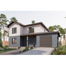 Двухэтажный дом с тремя спальнями и кабинетом 194.6м² + терраса 18.3м²(S45)