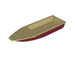 Boat, Hull Unitary 28 x 8 with Tan Top 92710 / 92711, Dark Red (92710c04 / 6189315)