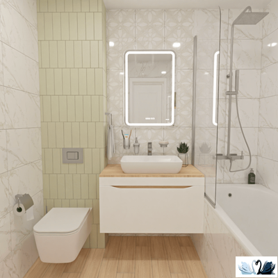 Плитка настенная Belani Alcazar белый 30 х 60 см под мрамор, глянец Береза керамика