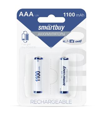 Аккумулятор NiMh AAA/2BL 1100 mAh, Smartbuy