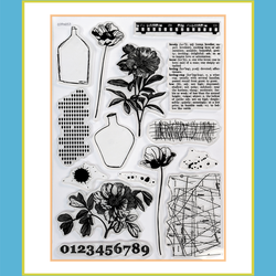 Набор штампов с надписями и  картинками на тему анатомии человека