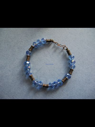 Браслет в греческом стиле с голубыми кристаллами "Афродита"