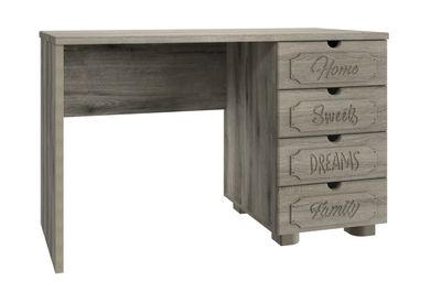 Стол письменный ДримСтар ДС-3/ДС-4 Дуб эвок/Дуб сонома темный