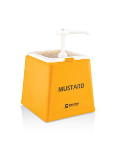 Диспенсер для соуса 225*210 мм. h=225 мм. 2,5 л. с дозатором (25 мл), п/п, желтый