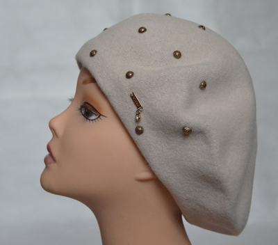 Берет из фетра Vizio Италия 6108 бежевый