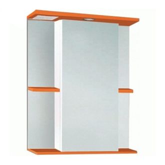 Шкаф зеркальный "Мадрид 550" оранжевый с подсветкой Vako