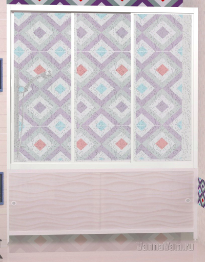 Шторка на ванну Метакам Классик капли 170 см