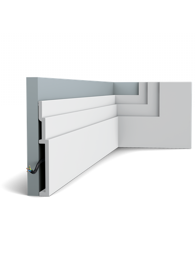 Плинтус ORAC Decor SX181, дюрополимерный, влагостойкий, ударопрочный, под покраску, длина 2 метра