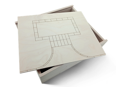 Конструктор керамический с деревянными элементами "Город из коробки"