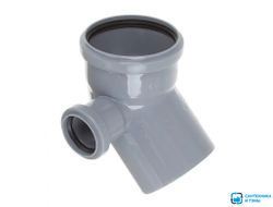 Отвод для внутренней канализации с выходами левый 110х50/45° МультиМир