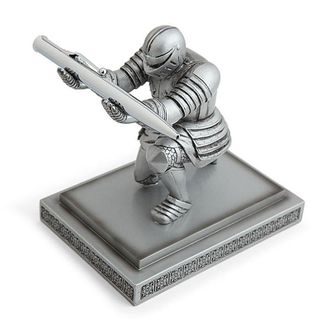 Executive Knight, Pen Holder, держатель, ручки, рыцарь, воин, латы, доспехи, смола, металл, на стол