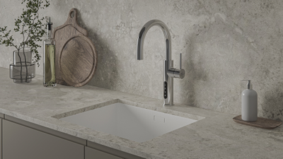 Система мгновенного кипячения воды с газацией и охлаждением 5в1 AQUAHOT ASPEN Chrome (хром)