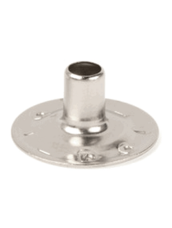 Деталь нижней части кнопки (папа) DOT Bainbridge G145 6.5мм из никелированной латуни, 15 штук