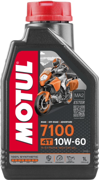 Масло моторное для 4-x тактных двигателей Motul 10W60 7100 4T  SN/MA2 - 1 Л (104100)